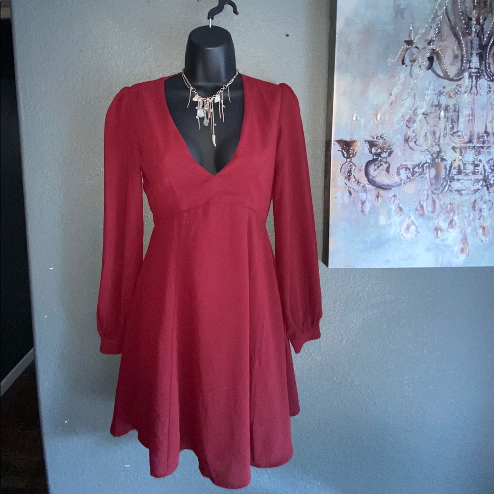 backless mini dress